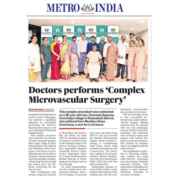 Cancer Surgeon in Hyderabad